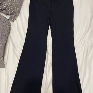 Black boot cut slacks